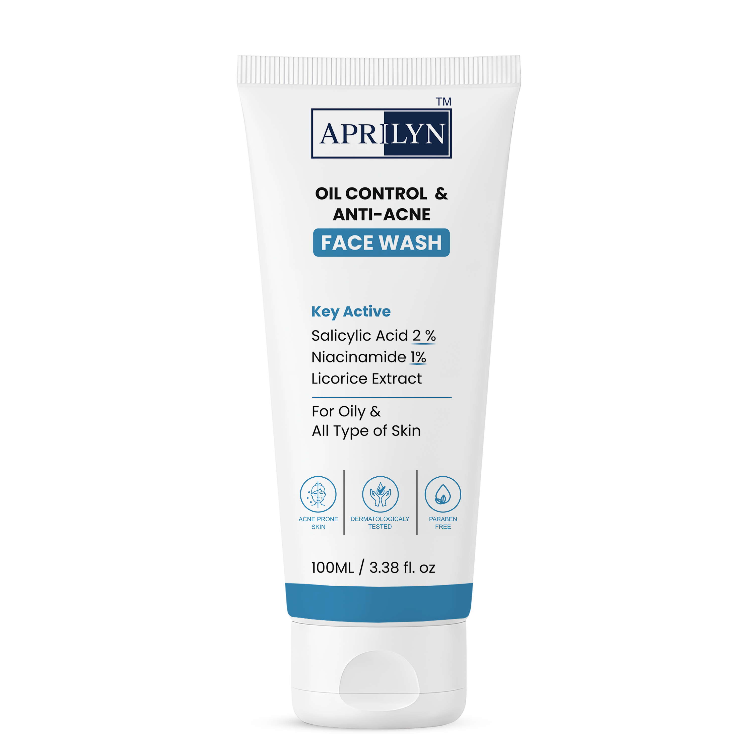 Oil & Acne Control Face Wash with 2% Salicylic Acid | Deep Cleansing Formula for Oily & Acne Prone Skin – 100ml