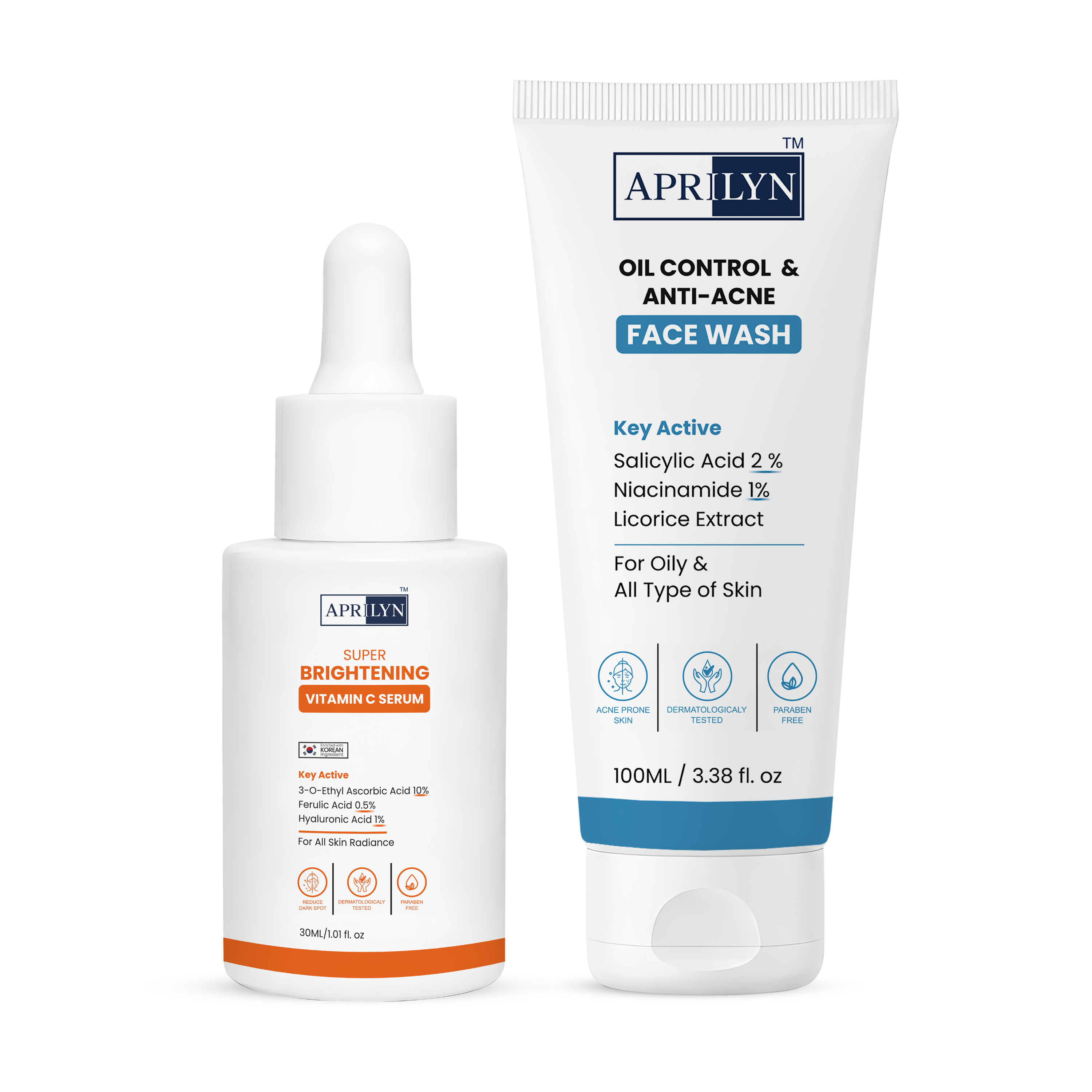 Clear & Glow Combo – Salicylic Acid Face Wash + Vitamin C Serum