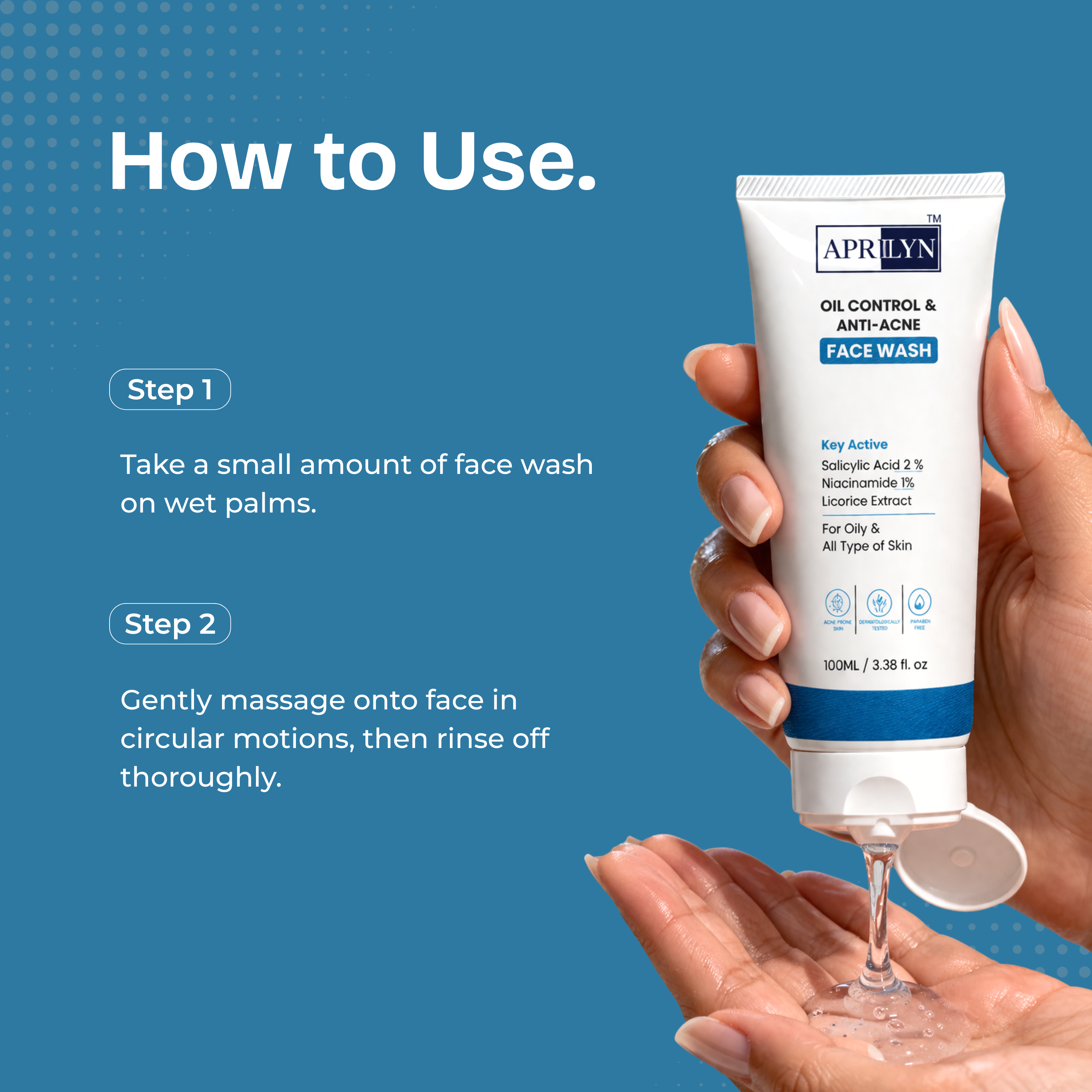 Oil & Acne Control Face Wash with 2% Salicylic Acid | Deep Cleansing Formula for Oily & Acne Prone Skin – 100ml