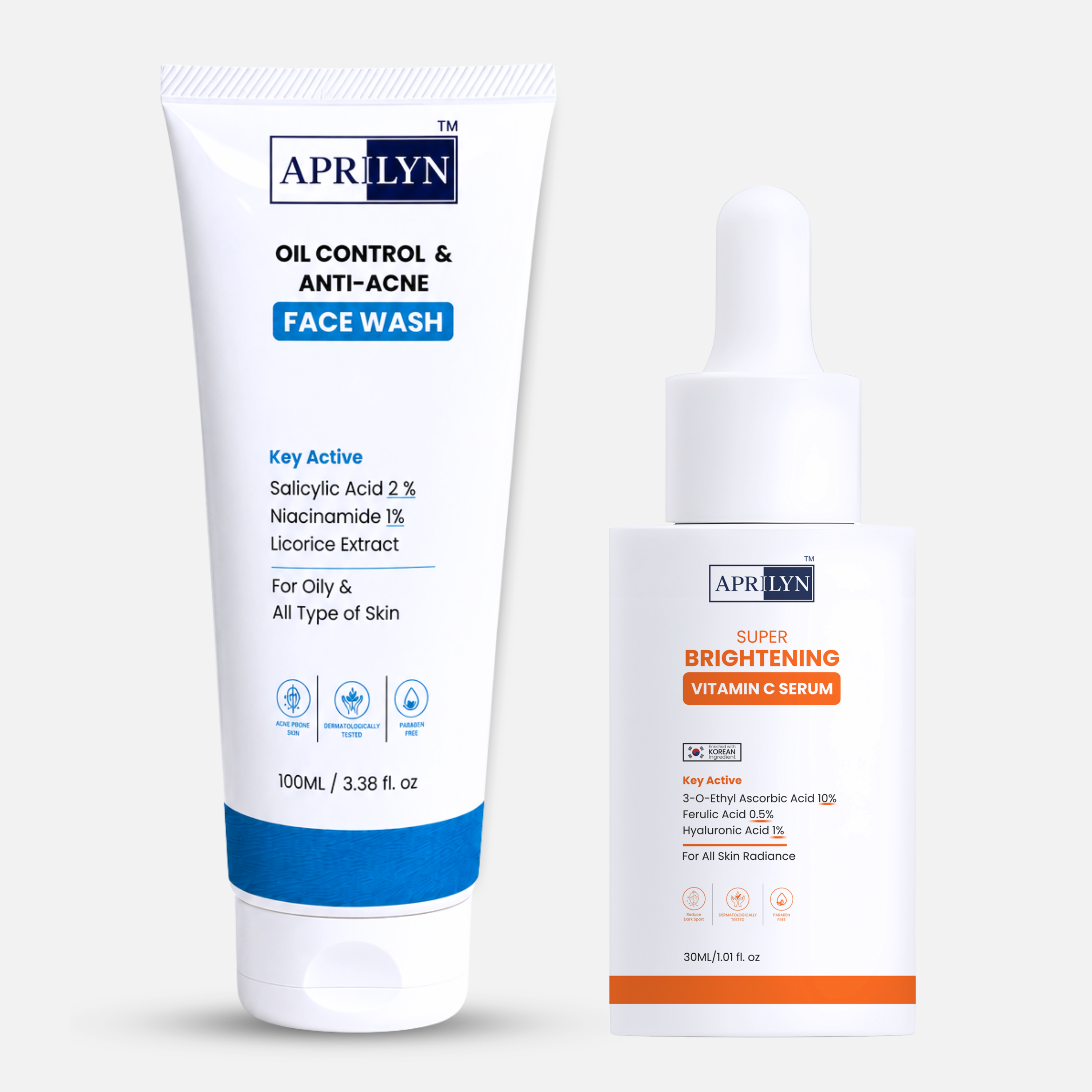 Clear & Glow Combo – Salicylic Acid Face Wash + Vitamin C Serum