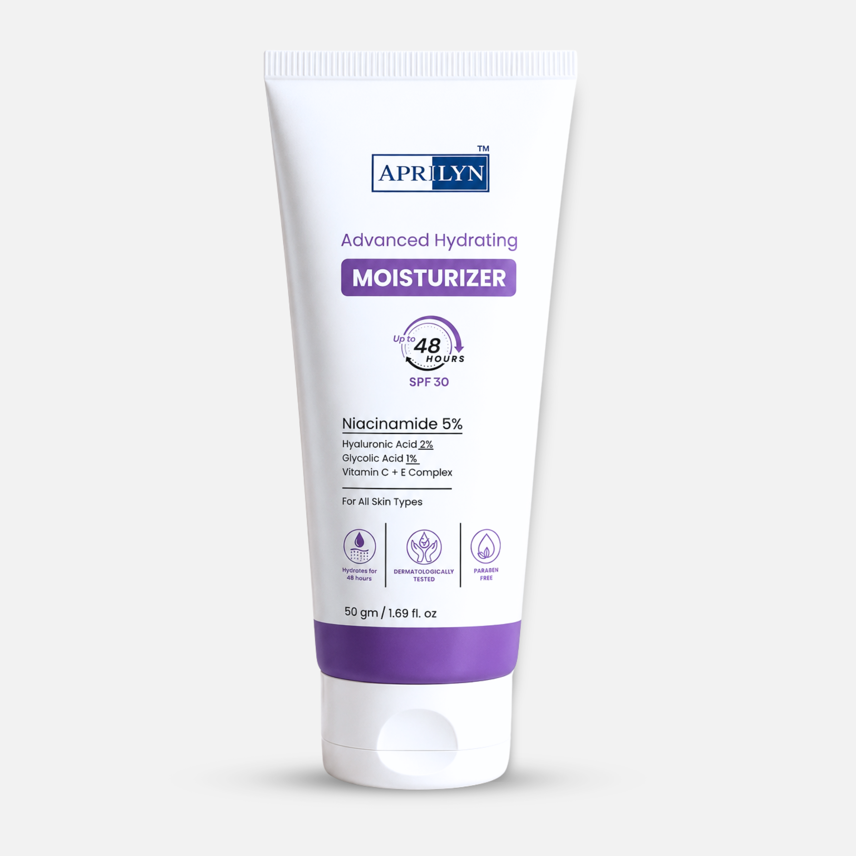 Advanced Hydrating Moisturizer with 5% Niacinamide & 2% Hyaluronic Acid | Barrier Repair & Brightening Formula – 50gm